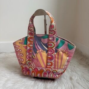 Authentic Emilio pucci mini canvas tote bag